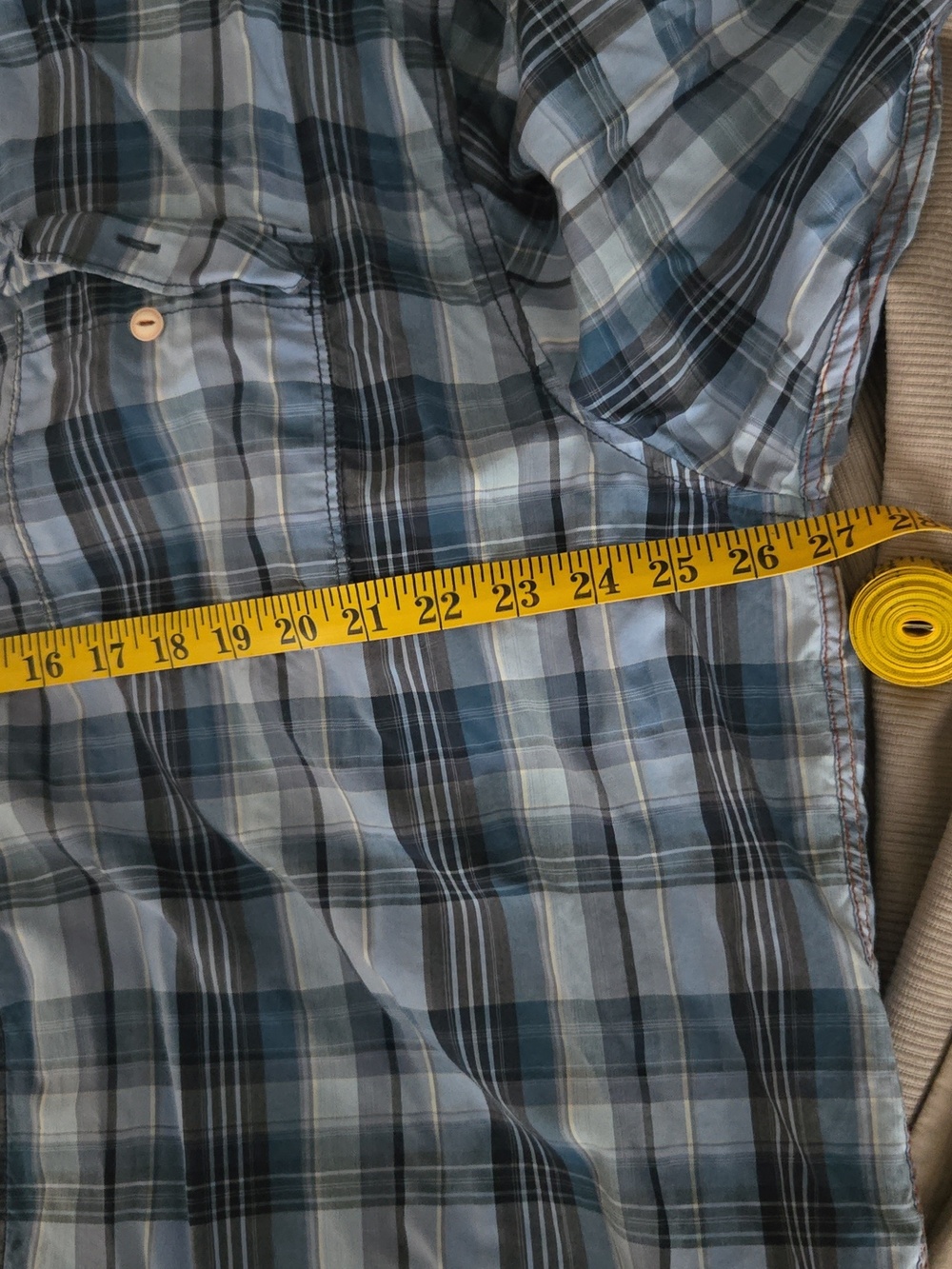 Tommy Bahama Blue and White Plaid Shirt 2xb (big) - Picture 6 of 7